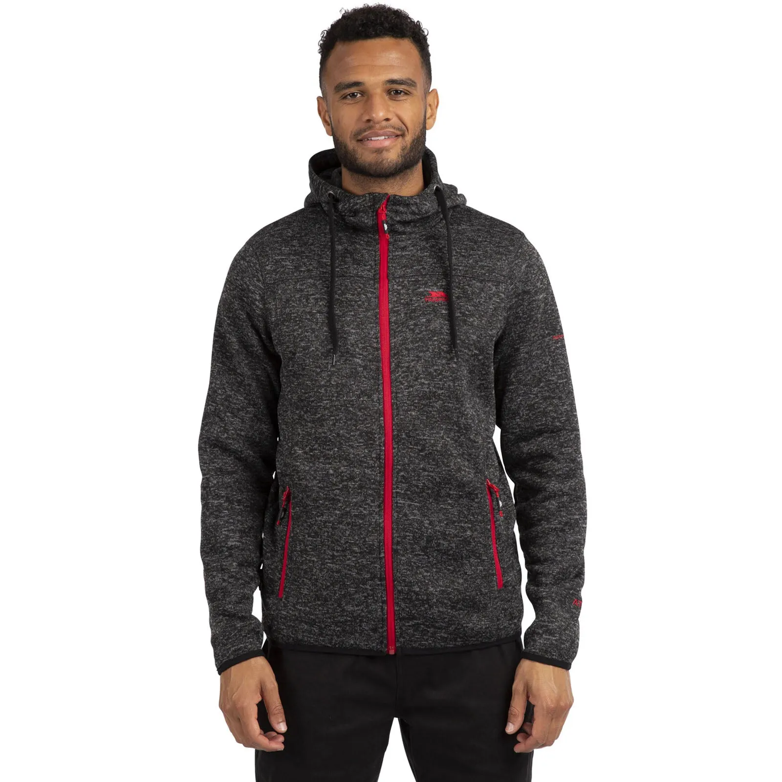 Trespass Mens Odeno Hooded Full Zip Fleece Jacket
