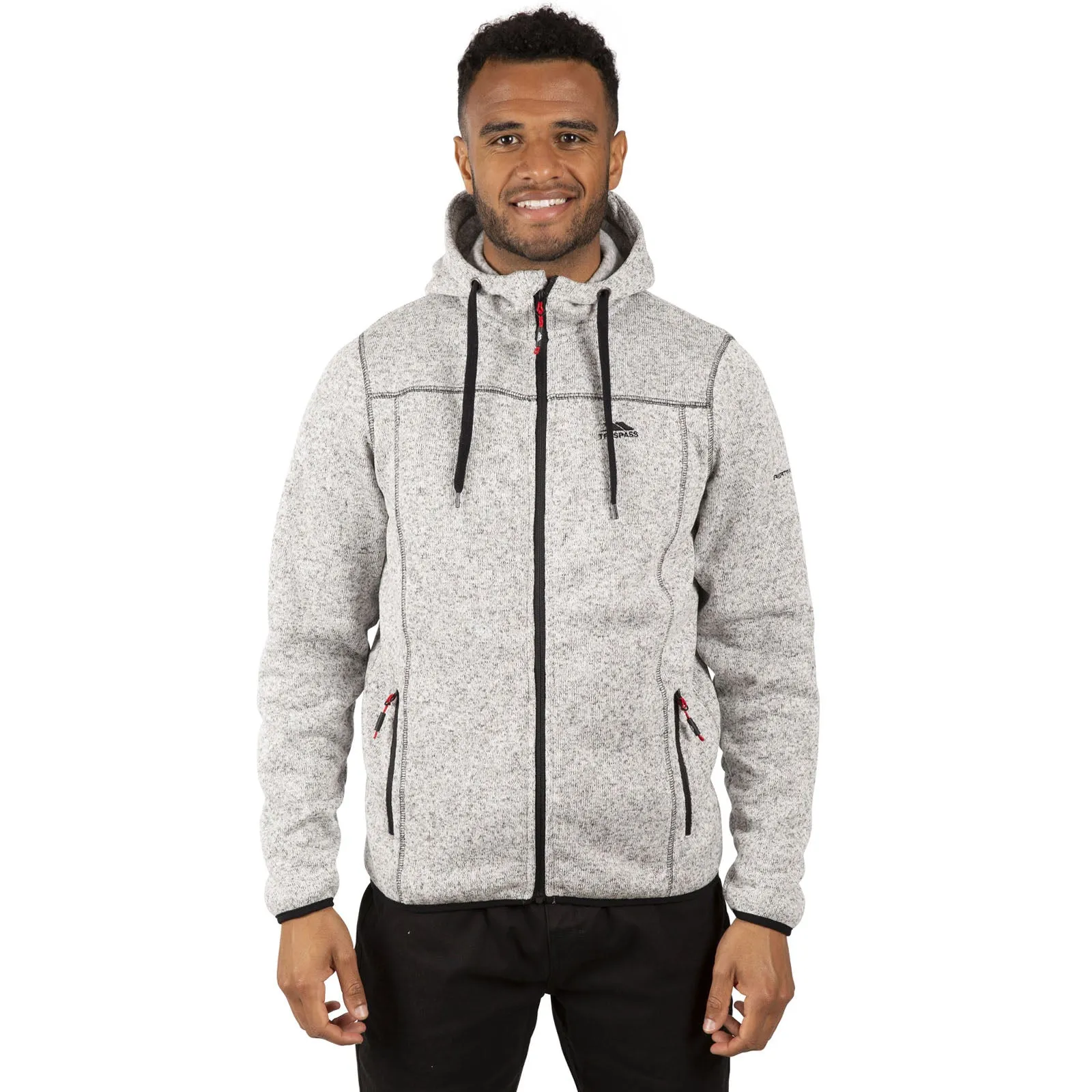 Trespass Mens Odeno Hooded Full Zip Fleece Jacket