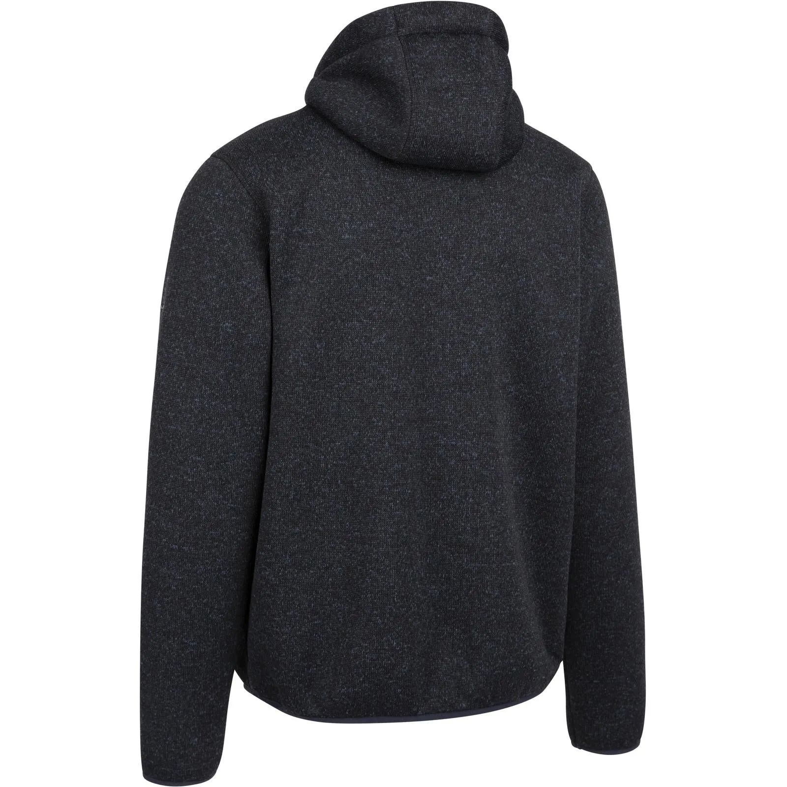 Trespass Mens Tableypipe Hooded Full Zip Fleece Hoodie - Black Marl