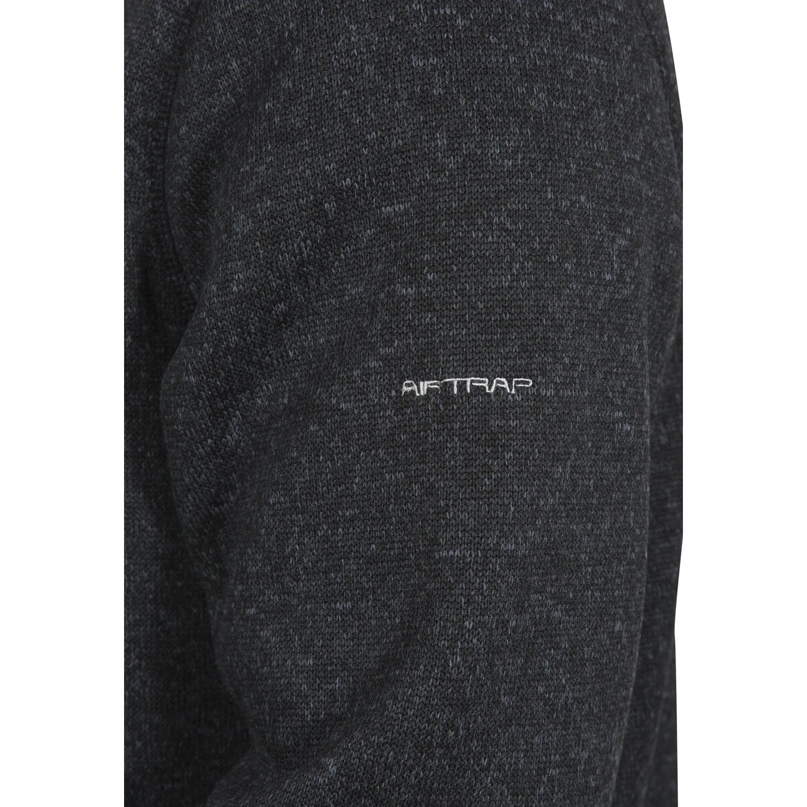 Trespass Mens Tableypipe Hooded Full Zip Fleece Hoodie - Black Marl
