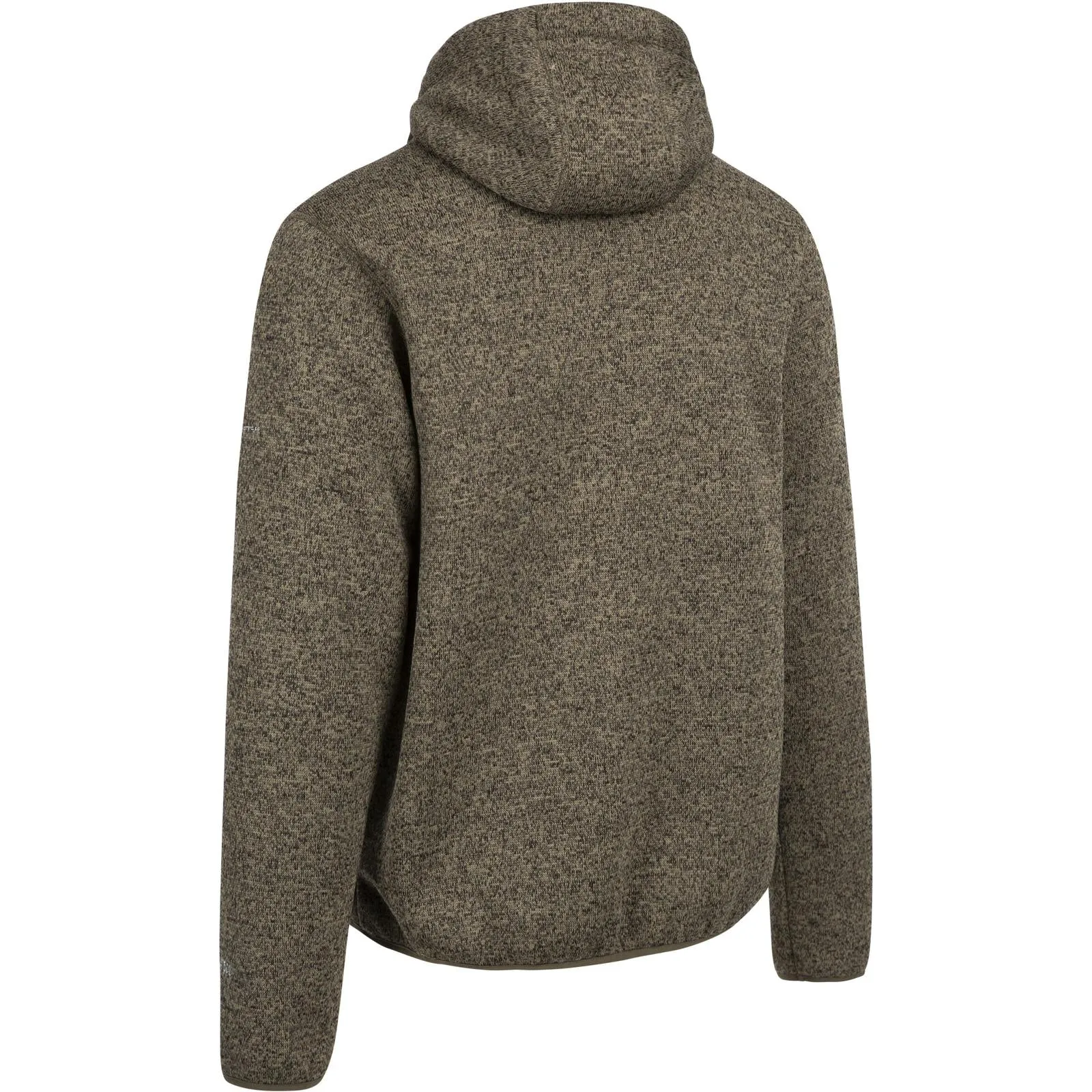 Trespass Mens Tableypipe Hooded Full Zip Fleece Hoodie - Black Marl