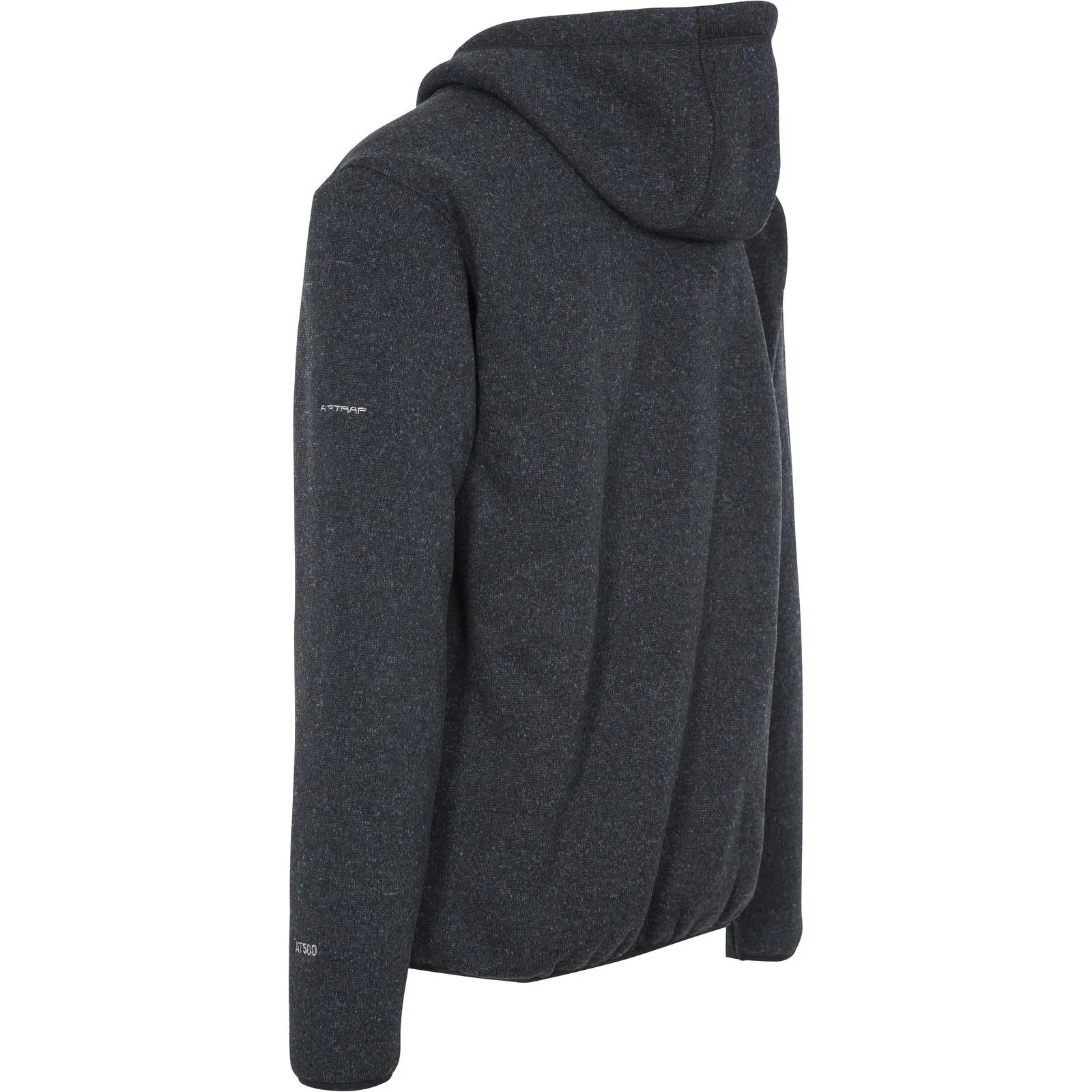 Trespass Mens Tableypipe Hooded Full Zip Fleece Hoodie - Black Marl