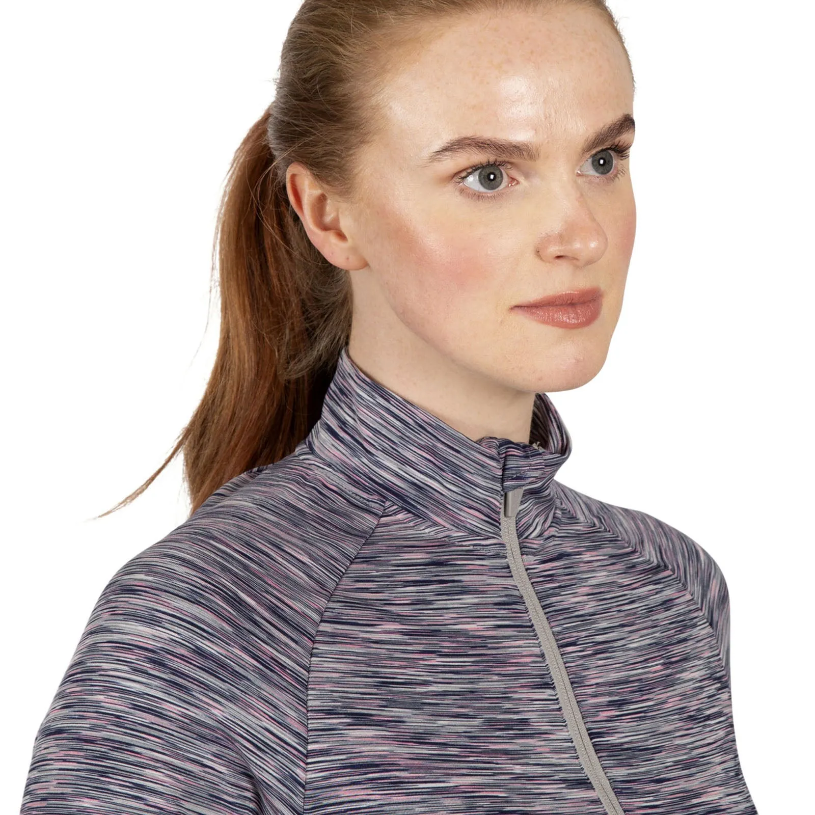 Trespass Womens Edith Half Zip Pullover Fleece - Platinum Marl