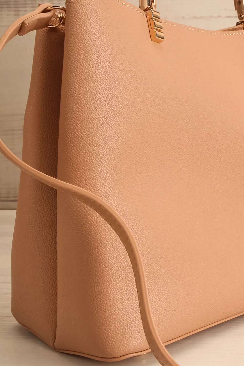 Tress Beige | Faux-Leather Crossbody Handbag