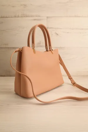 Tress Beige | Faux-Leather Crossbody Handbag