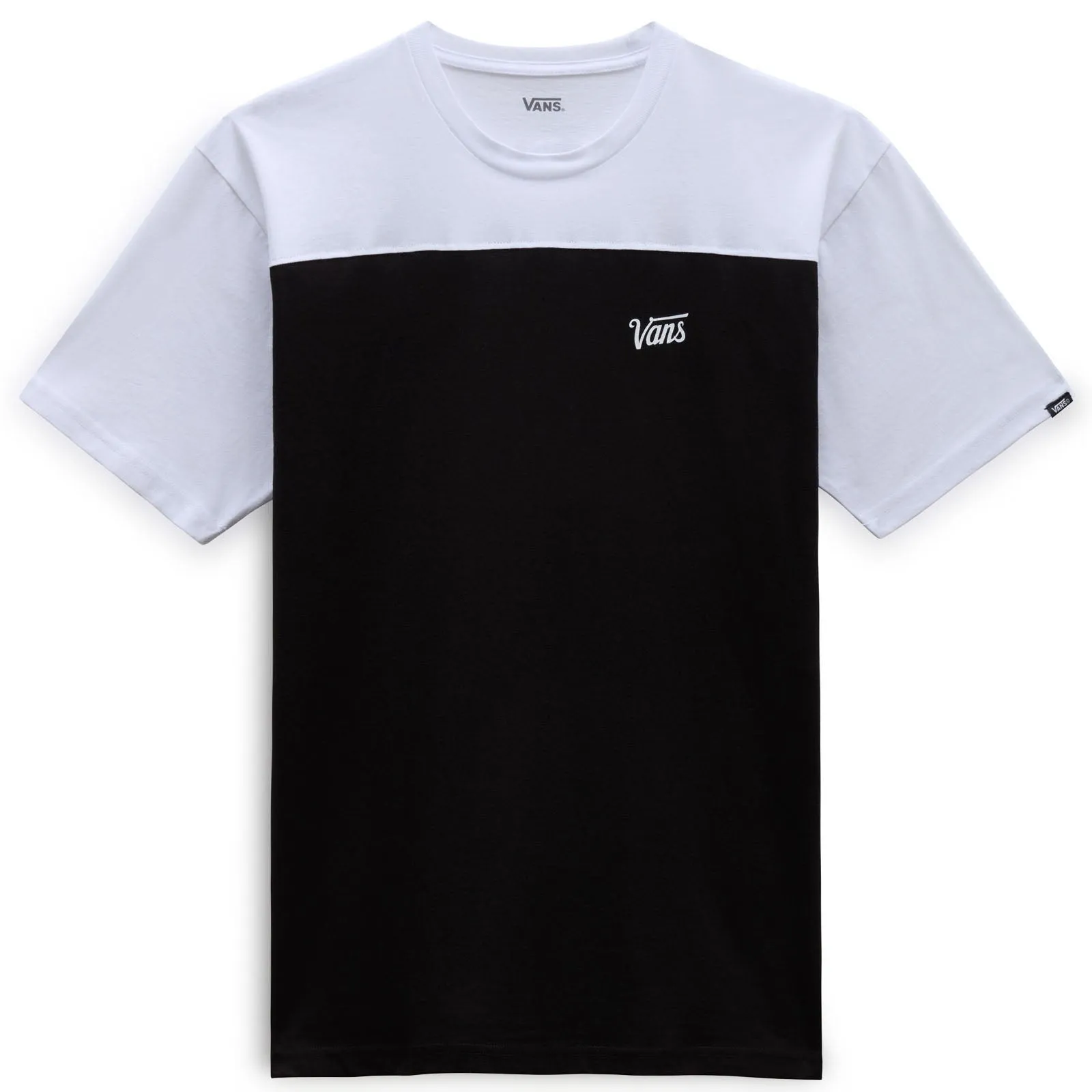 Vans Mens Script Crew Colourblock T-Shirt