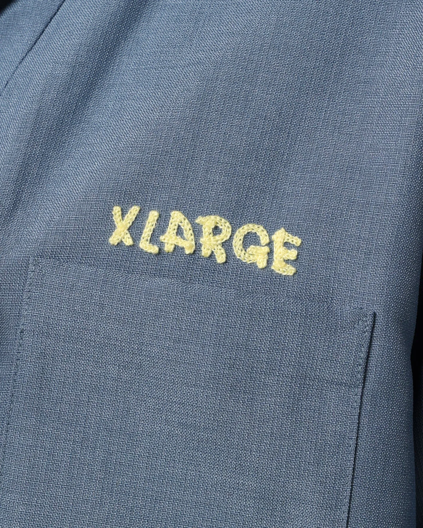 X-Large Drawing OG Open Collar T-Shirt Blue